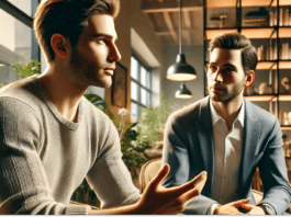 Homens conversando sobre sua Pronúncia no inglês