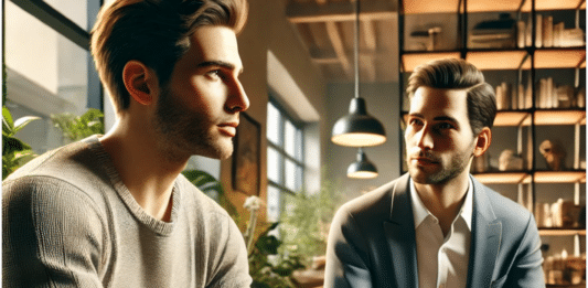 Pronúncia no inglês: os 7 erros mais comuns e como evitá-los Homens conversando sobre sua Pronúncia no inglês