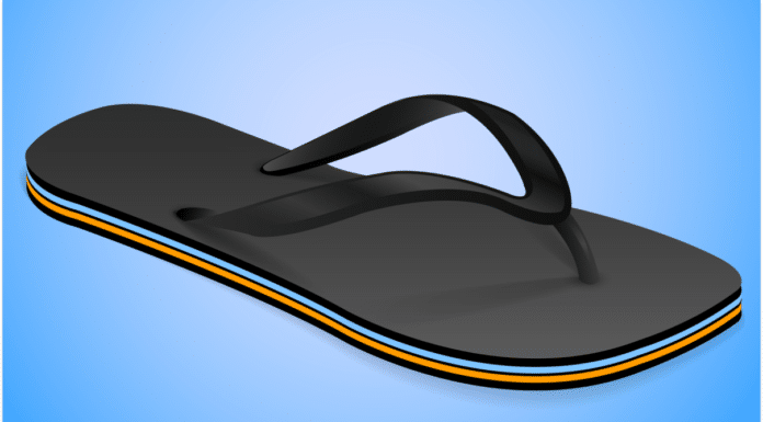 Imagem de um chinelo representando Como se diz "deixar no chinelo" em inglês