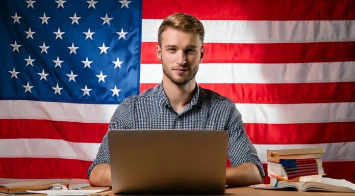 Homem estudando em seu notebook os Artigos indefinidos em inglês