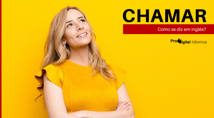 Mulher pensando como se diz chamar em inglês