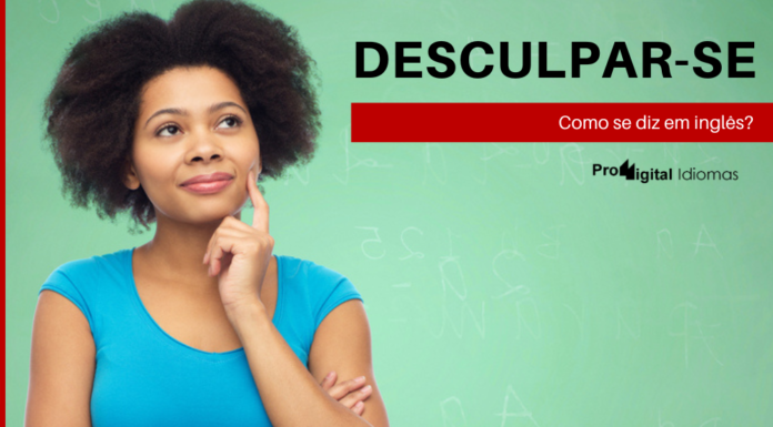 Mulher pensando como se diz desculpar-se em inglês