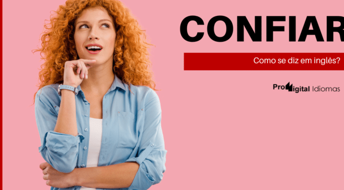 Mulher pensando com se diz confiar em inglês