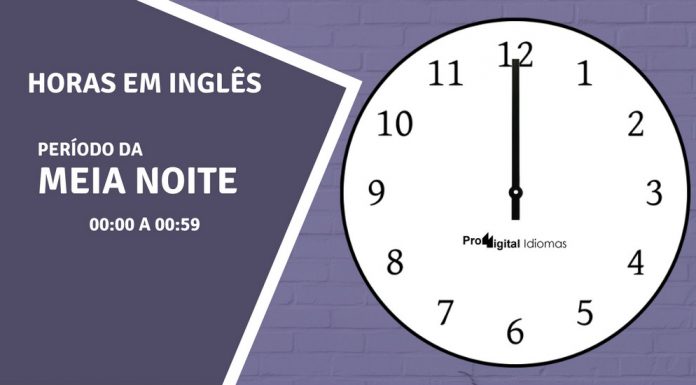 horas em inglês - meia noite em inglês