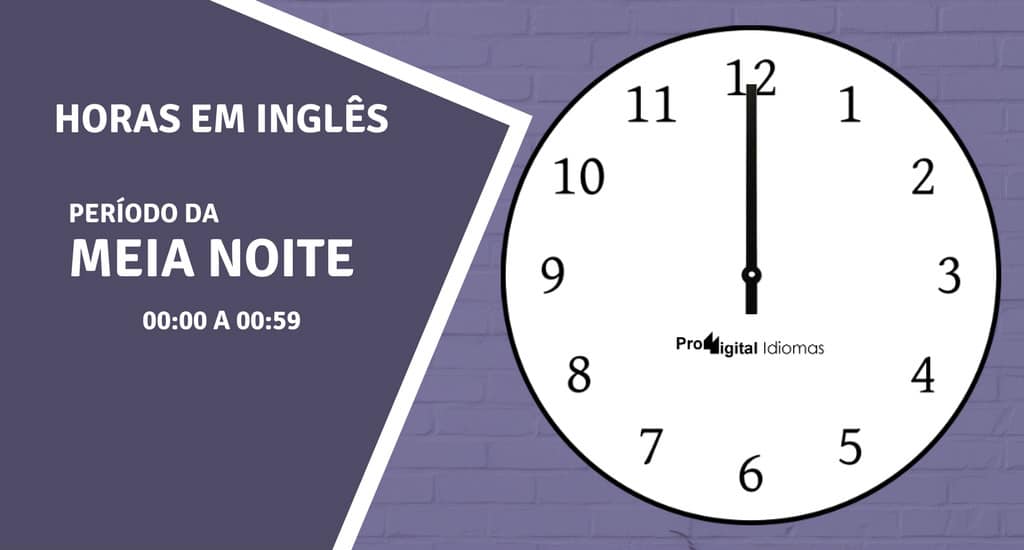 Meia Noite em Inglês: da 00:00 a 00:59 • Proddigital Idiomas