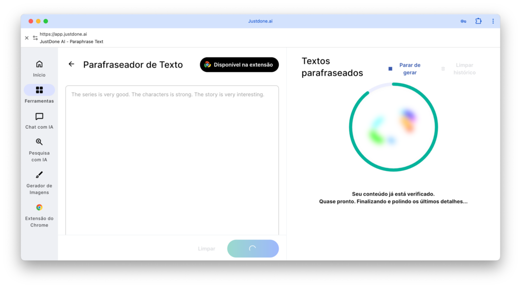 Parafraseador de texto - JustDone AI