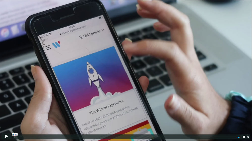 Plataforma Curso Inglês Winner VIP - Área de Aluno NO CELULAR