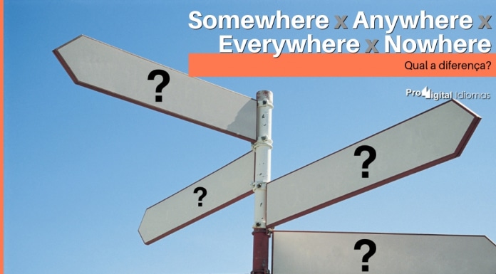 Somewhere, Anywhere, Everywhere e Nowhere - Qual a diferença?
