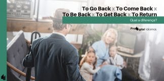 To go back, To come back, To be back, To get back, To return - Qual a diferença em inglês?