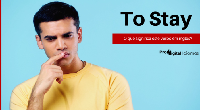 Homem pensando o que significa o verbo to stay