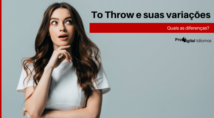 Mulher pensando To Throw, To Throw Away, To Throw Out, To Throw Up - qual a diferença?